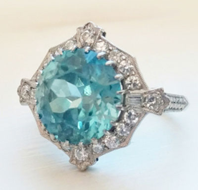 Vintage Zircon Halo Ring | PriceScope