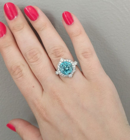 Niel's Vintage Zircon Halo Ring (Hand View) - image by Niel Niel's Vintage Zircon Halo Ring (Hand View) - image by Niel