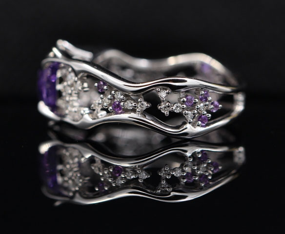 OTL’s 1.55 Carat Unheated Purple Sapphire Ring (Side View) - image from OTL