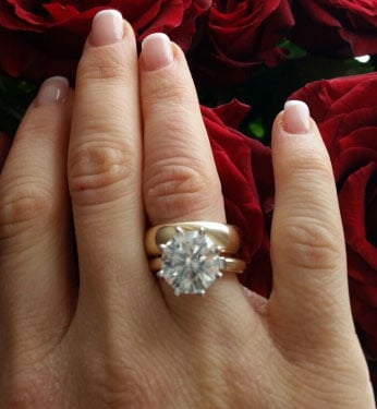 Scandinavian's 10 Year Wedding Anniversary Gift - 5 Carat Diamond (Hand View) - image by Scandinavian