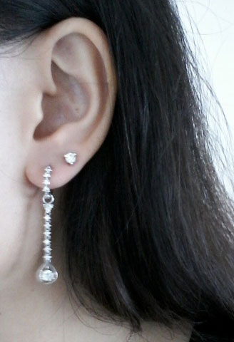 Sparkle_ruckle's Heirloom Detachable Hoop Diamond Earrings Worn as Original Design - image by Sparkle_ruckle