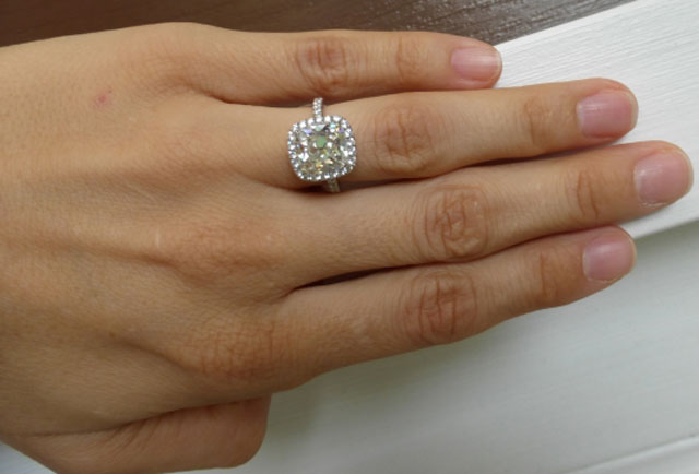 Tarrotka's True Antique Cushion Halo Ring (Hand View) - image by Tarrotka Tarrotka's True Antique Cushion Halo Ring (Hand View) - image by Tarrotka