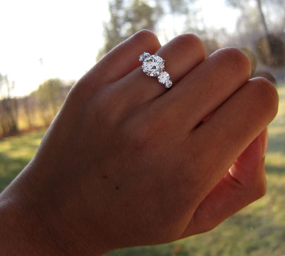 Yssie's Stunning 5-Stone 8-Prong Trellis Reset Ring (Hand View) - image by Yssie