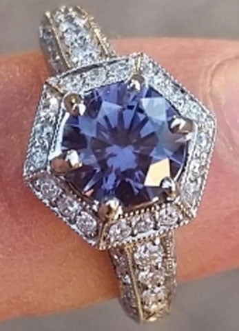 benjdow's Montana Sapphire Engagement Ring (Front View) - image by benjdow