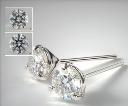 Cokitty's 3-Prong Platinum Martini Studs (Angle View) - image by James Allen Cokitty's 3-Prong Platinum Martini Studs (Angle View) - image by James Allen