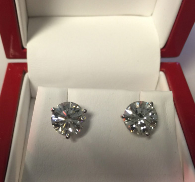 Cokitty's 3-Prong Platinum Martini Studs (Top View) - image by cokitty Cokitty's 3-Prong Platinum Martini Studs (Top View) - image by cokitty