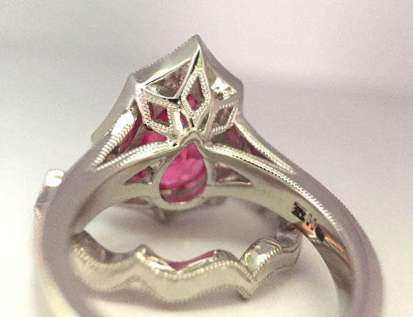 distracts's 2.15 Carats Mahenge Spinel Scalloped Halo Ring (Bottom Angle View) - image by distracts distracts's 2.15 Carats Mahenge Spinel Scalloped Halo Ring (Bottom Angle View) - image by distracts