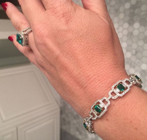 grateful4life's Emerald Ring and Bracelet Set (Angle View) - image by grateful4life