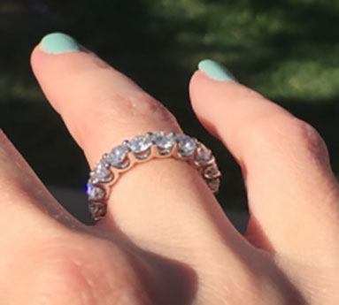 jabresch's Stunning U-Prong Full Eternity Band (Dorsum View) - image by jabresch