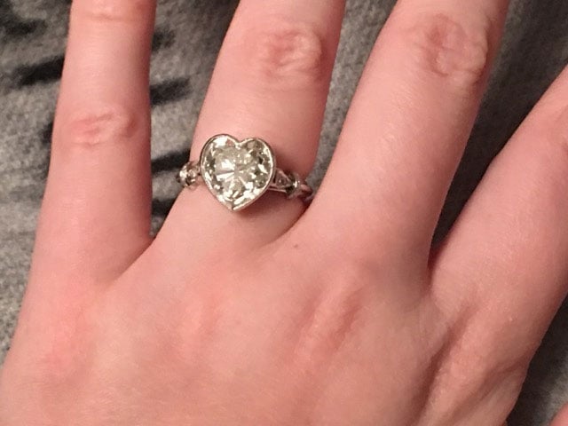 Vintage Heart Diamond Ring 4