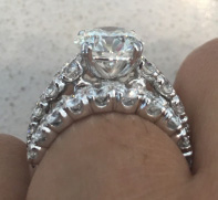 po720's 2.62 Carats Upgrade Reset into Existing Engagement Ring Setting (Side View) - image by po720 po720's 2.62 Carats Upgrade Reset into Existing Engagement Ring Setting (Side View) - image by po720