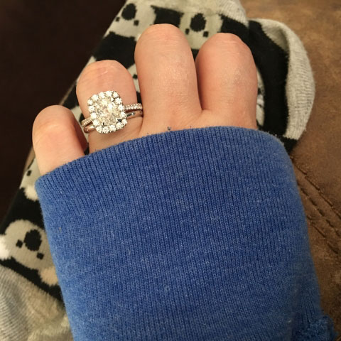 thorstedswife's Live A. Jaffe Setting:  Rated Top 10 Jewelry Brands in Bridal Design! (Hand View) - image by thorstedswife