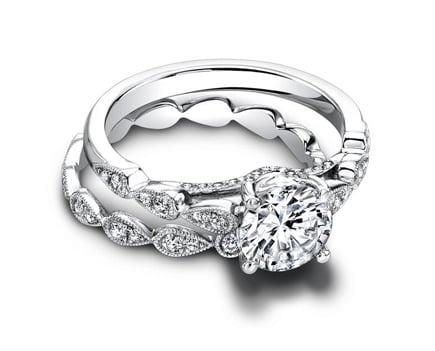 The Lily Eternity Engagement Ring Set from Jeff Cooper Designs