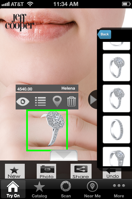 Jeff Cooper Virtual Try-On Bridal Jewelry App