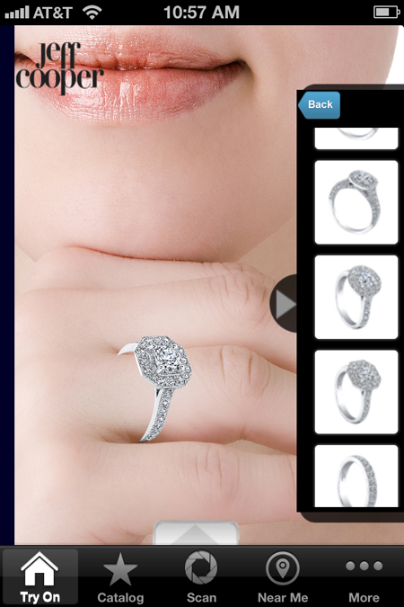 Jeff Cooper Virtual Try-On Bridal Jewelry App