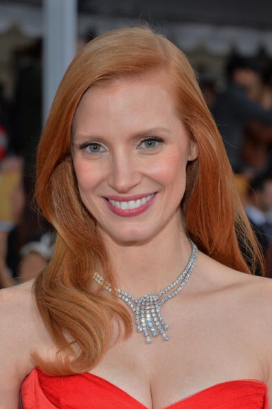 Jessica Chastain in Harry Winston at the 2013 SAG Awards