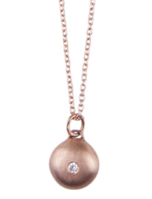 Pink gold Wish necklace by Judy Powers