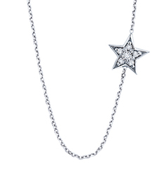 KC Designs sideways diamond star necklace