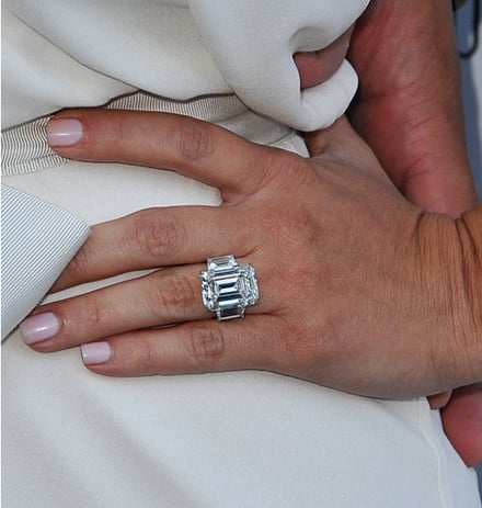 Kim Kardashian engaged to Kris Humphries 20.5 carat diamond engagement ring
