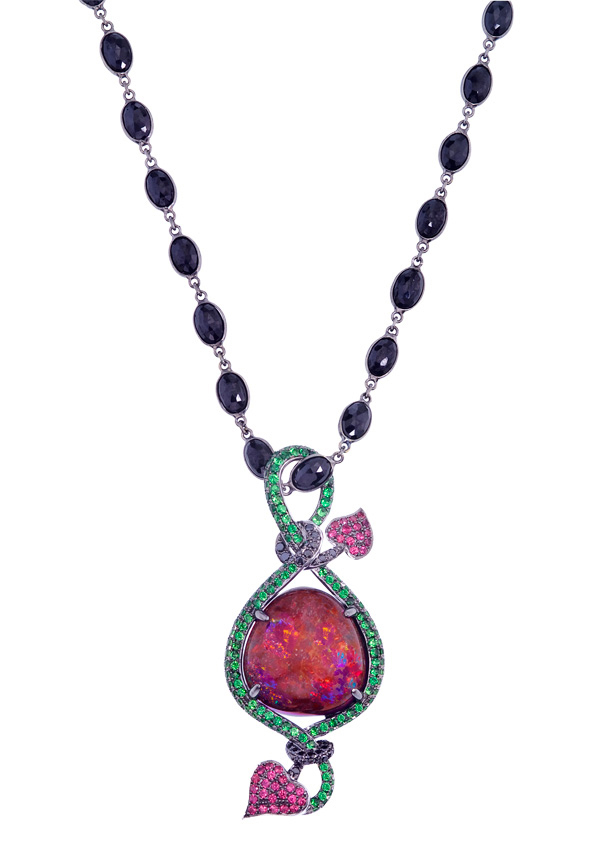Femme Fatale pendant by Katherine Jetter