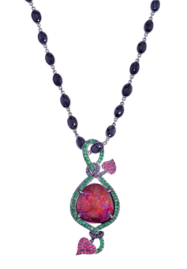 Femme Fatale pendant by Katherine Jetter