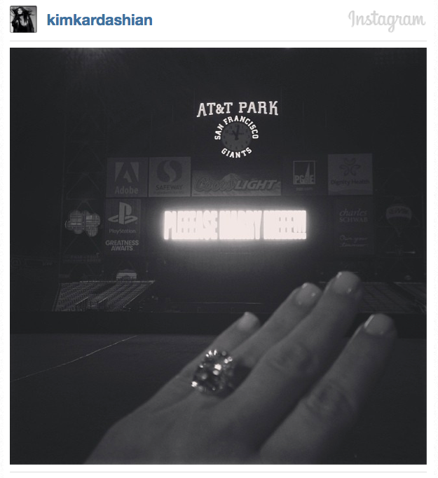 Kim Kardashian's engagement ring from Kanye West