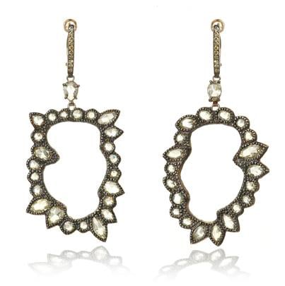 Kimberly McDonald diamond earrings worn by Michelle Obama, 2013 Inaugural Ball