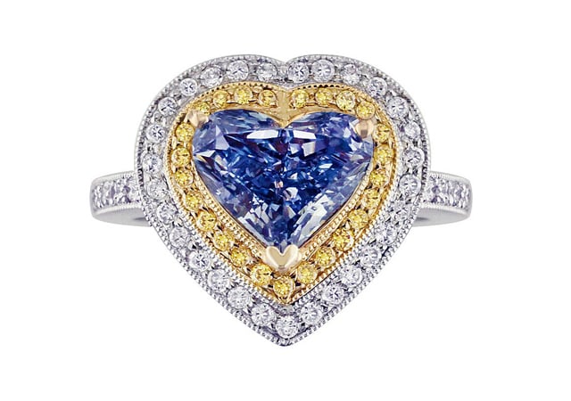 The Lady Dianthai • 2.28-carat fancy-vivid blue, internally-flawless diamond ring