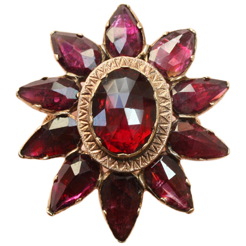 19th-century garnet star ring from Kunsthandel Inez Stodel at 1stdibs