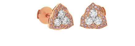 Leibish & Co. pink diamond studs