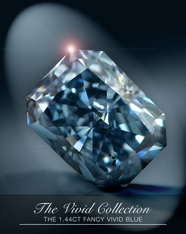 1.44-carat fancy-vivid blue diamond from Leibish & Co.