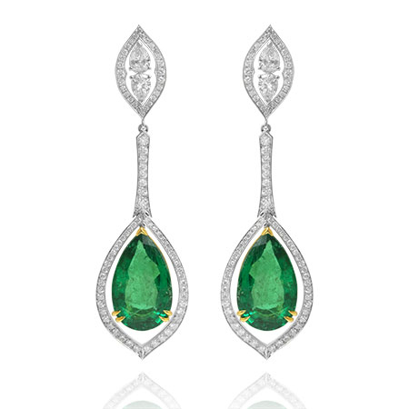 Leibish & Co. emerald earrings Cyber Sale