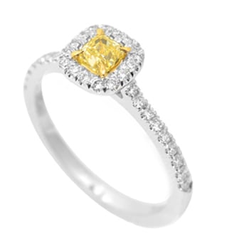 Fancy yellow diamond ring from Leibish & Co.