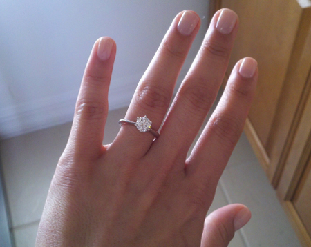 Mark Morrell Petite Torchiere Diamond Engagement Ring