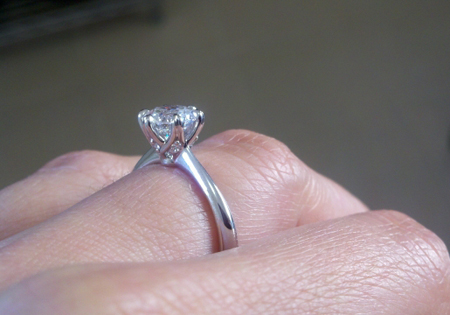 Mark Morrell Petite Torchiere Diamond Engagement Ring