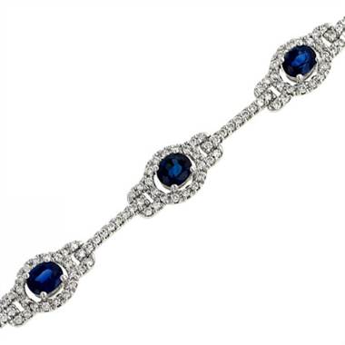 Maiden Lane B7649X515SAW4 Sapphire and Pave Diamond Bracelet at Solomon Brothers