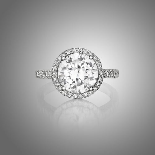 Mimi So Pave Diamond Halo Engagement Ring Setting