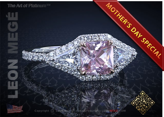 1.24 Carat Montpassier Pink Sapphire “Eye of the Passion” Ring r6707 at Leon Megé