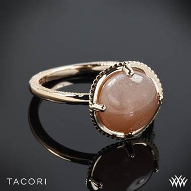 18k Rose Gold with Silver Accent Tacori SR181P36 Moon Rose Right Hand Ring at Whiteflash