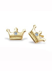 Mini crown diamond earrings by Alex Woo