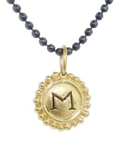 Initial charm necklace by Erica Molinari