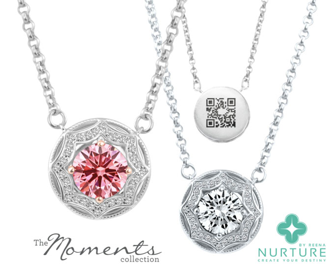 Nurture by Reena Moments Collection lab-grown diamond pendants