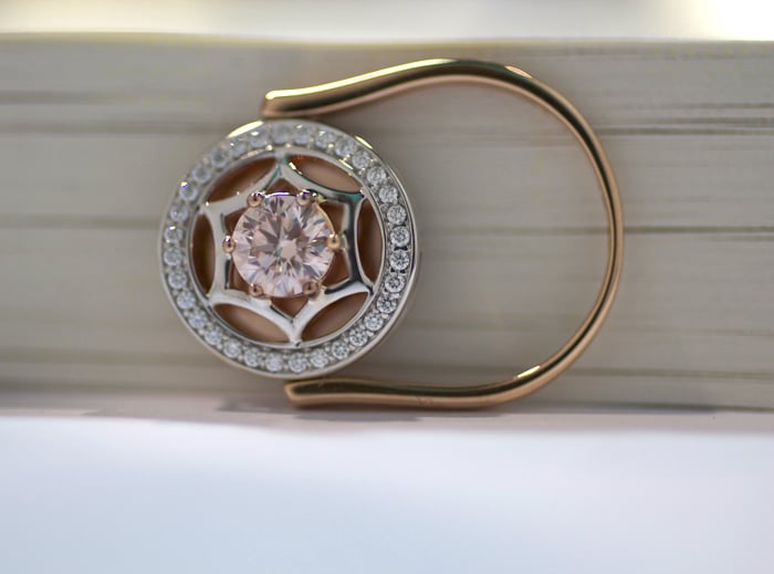 Nuture by Reena pink lab-grown diamond ring • Image Erika Winters