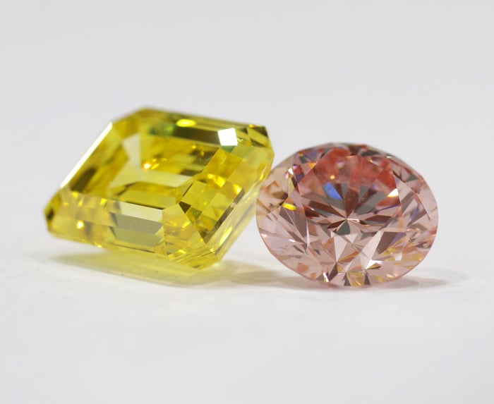 Nuture by Reena yellow and pink lab-grown diamonds • Image Erika Winters