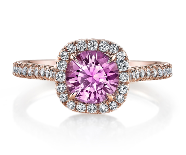 Pink Sapphire Engagement Ring by Omi Prive