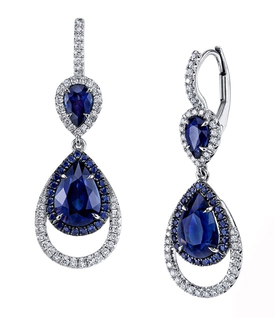 Sapphire and diamond earrings by Omi Privé