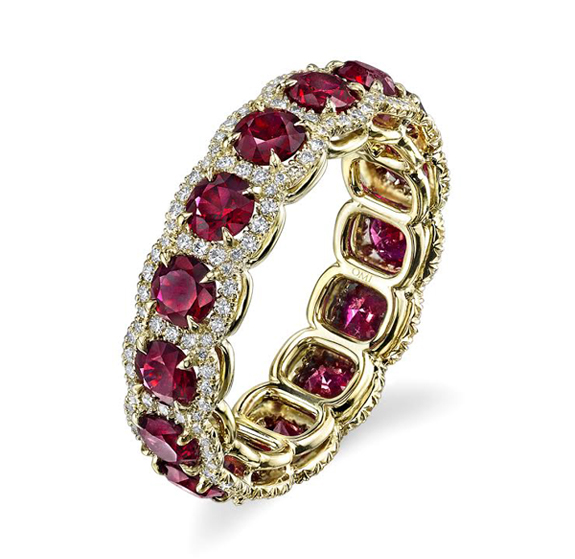 Omi Privé ruby and diamond ring