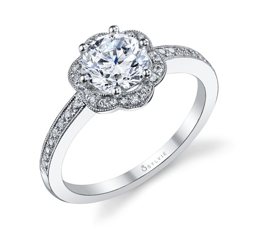 JCK 2013 Platinum Innovation Award Winner Sylvie Collection engagement ring