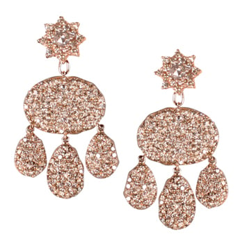 Parulina Arabian Nights Collection interchangeable pink tourmaline diamond earrings, back