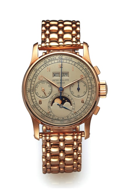 Rare Patek Philippe Ref. 1518 in pink gold, www.antiquorum.com